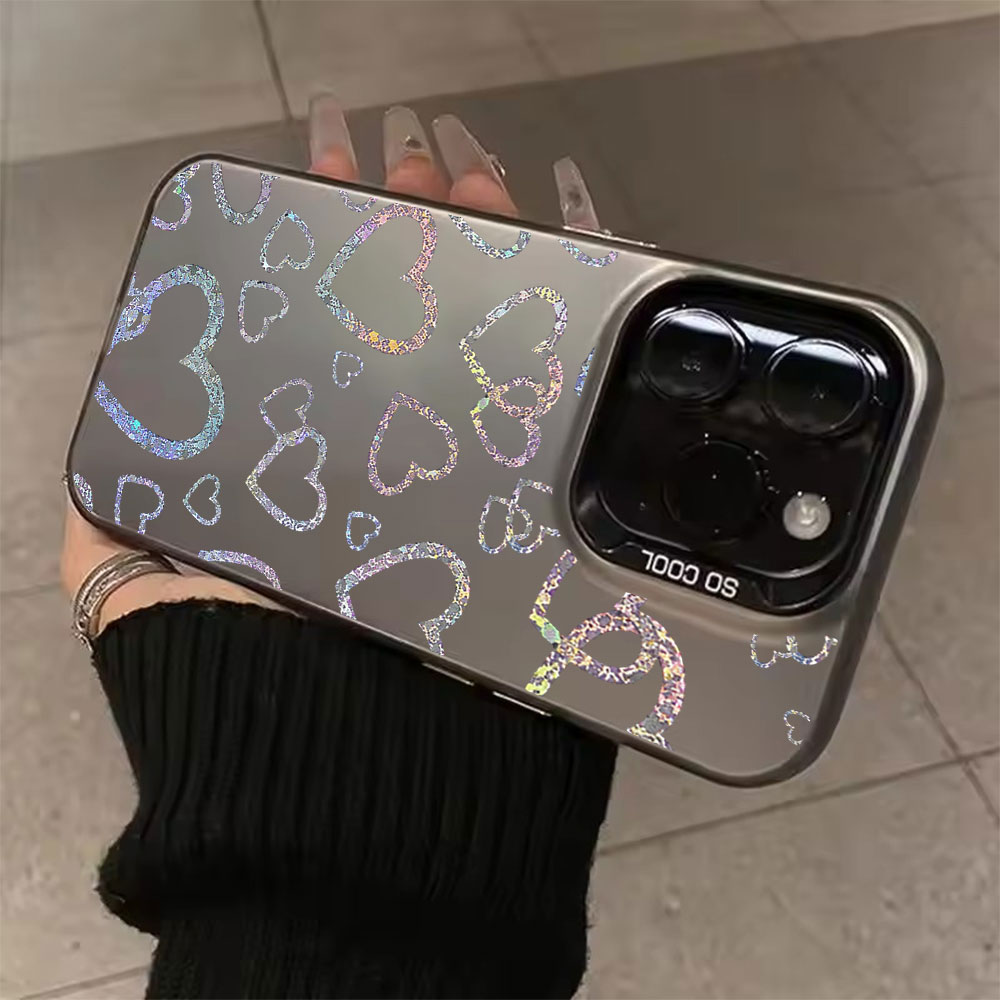 Phone Cases For Iphone 16 - Colorful Heart Print Case For iPhone