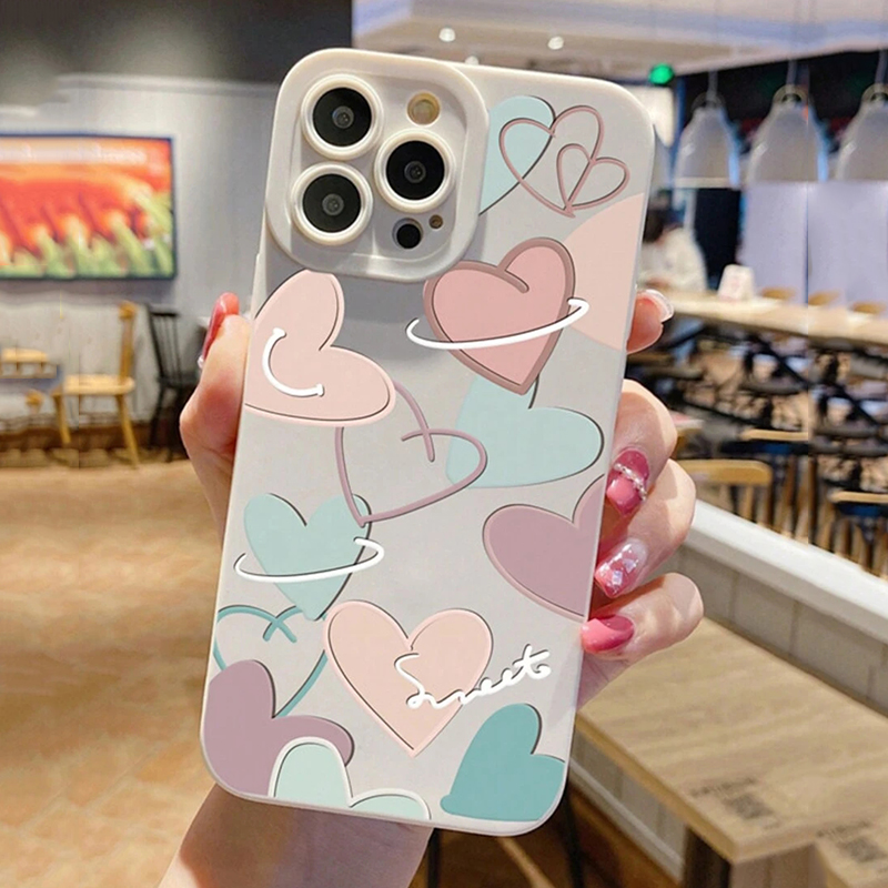 Phone Cases Xr Iphone - Soft TPU New Heart Design Phone