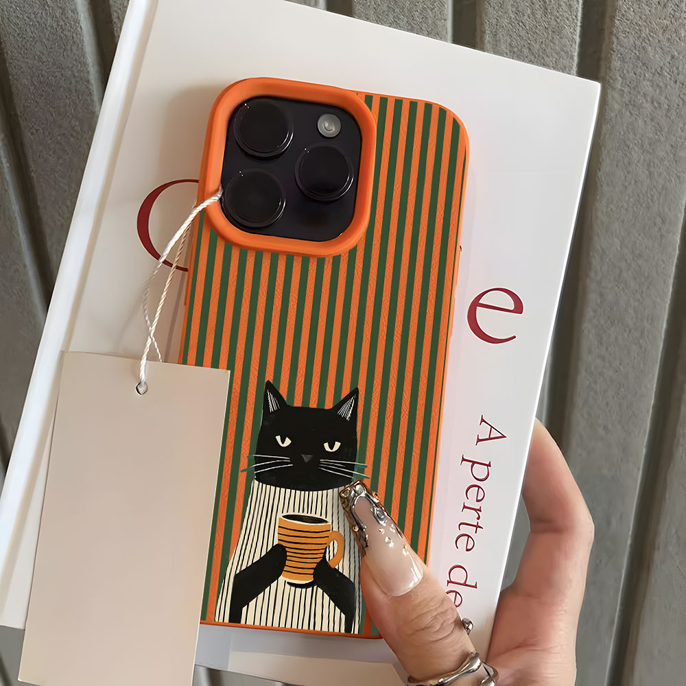 Funny Coffee Cat Pattern Lyche - Phone Cases Xr Iphone review and price