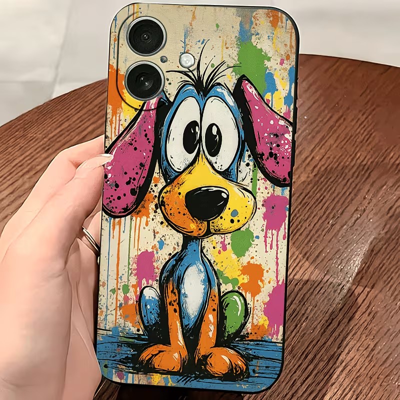 Graffiti Colored Puppy TPU Pho - Phone Cases Xr Iphone review and price