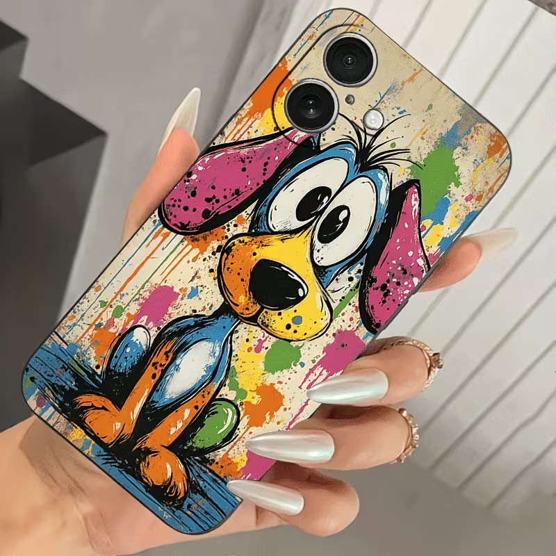 Graffiti Colored Puppy TPU Pho - Phone Cases Xr Iphone review and price