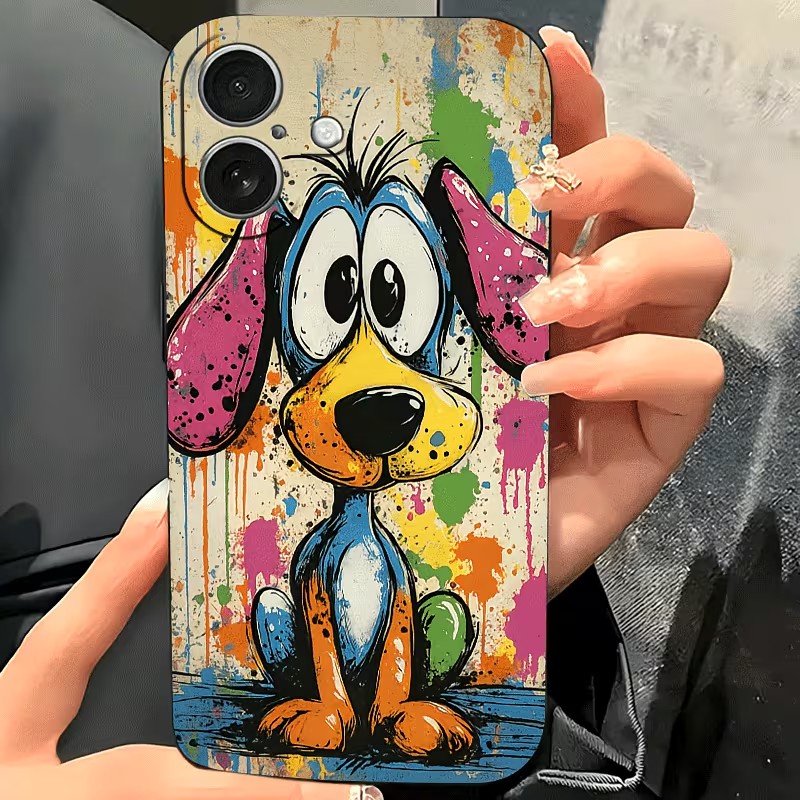 Graffiti Colored Puppy TPU Pho - Phone Cases Xr Iphone review and price