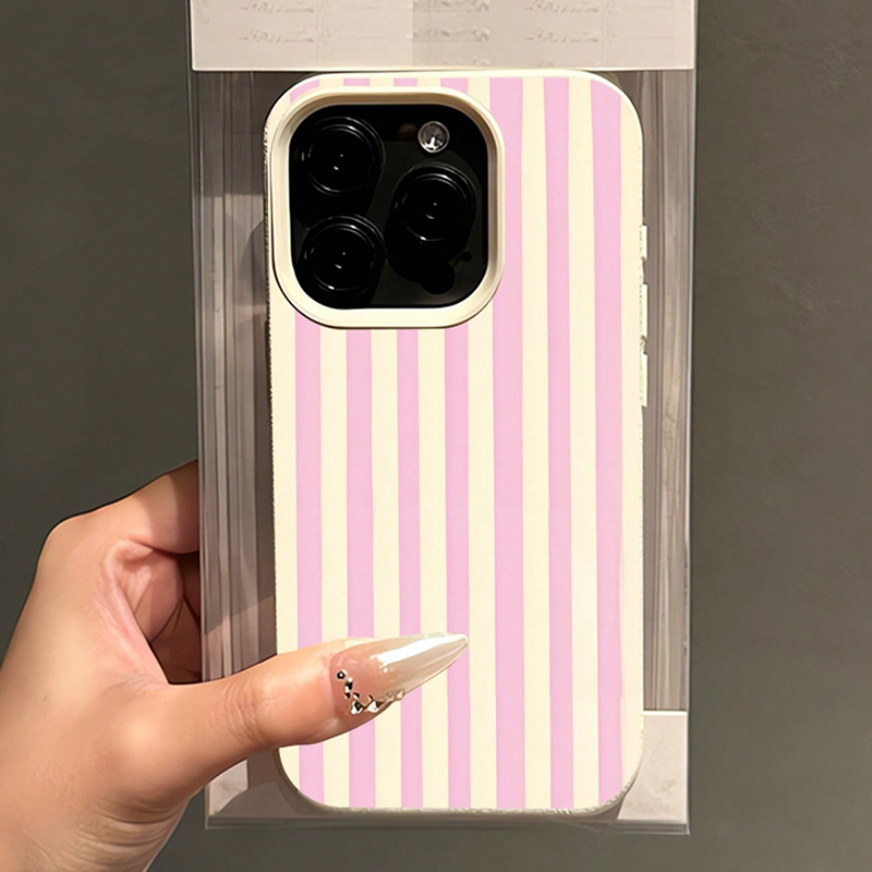 Simple Pink Vertical Striped L - Phone Cases Xr Iphone review and price