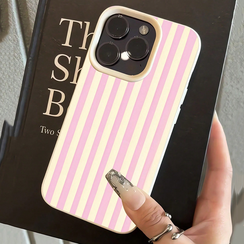 Simple Pink Vertical Striped L - Phone Cases Xr Iphone review and price