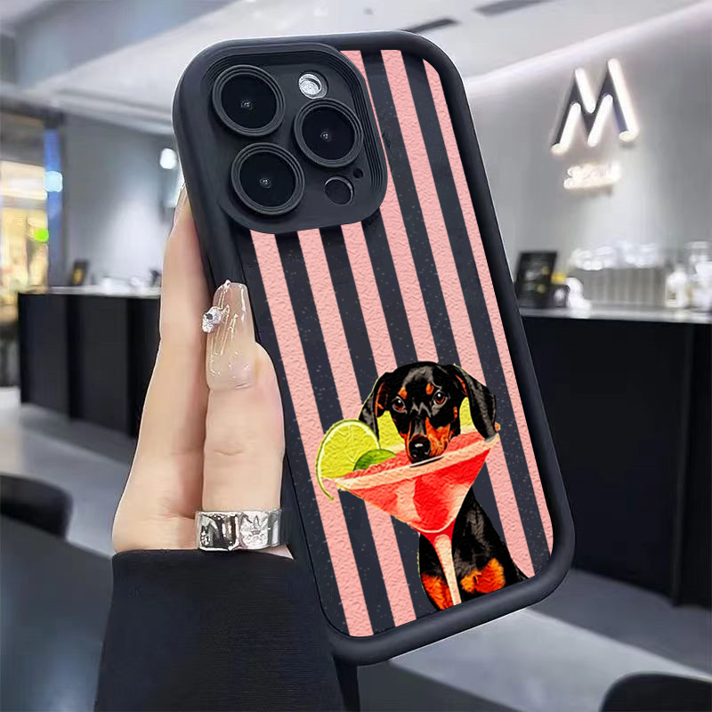 Cute Dog Striped Print Shockpr - Phone Cases Xiaomi 15 review and price