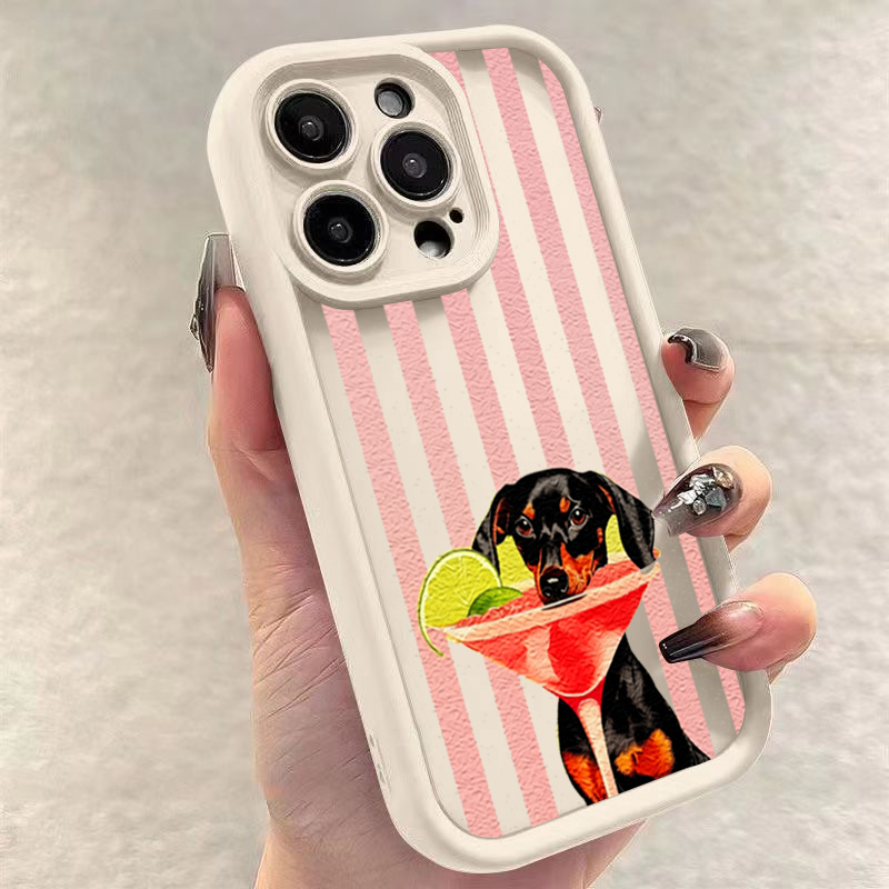 Cute Dog Striped Print Shockpr - Phone Cases Xiaomi 15 review and price