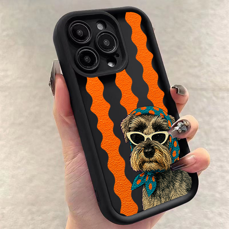 Cute Dog Striped Print Shockpr - Phone Cases Xiaomi 15 review and price