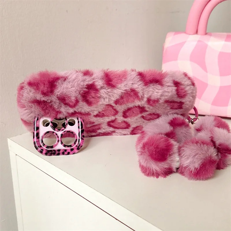 Fashion Leopard Furry Plush Le - Phone Cases For Iphone 16 review and price